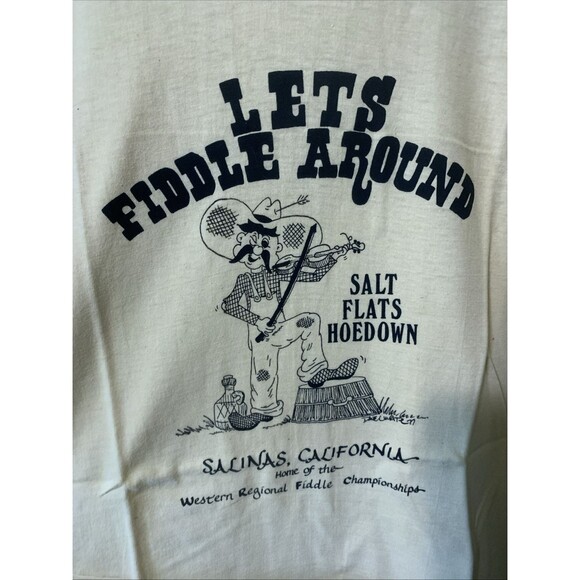 Vintage Graphic, T Single Stitch Fiddle Festival, Salinas, California X Large XL - Picture 4 of 6